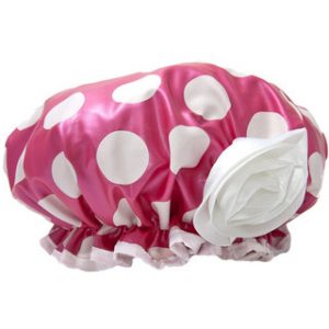 Bella Beauty Bath Diva Shower Cap Pink Polka Dot